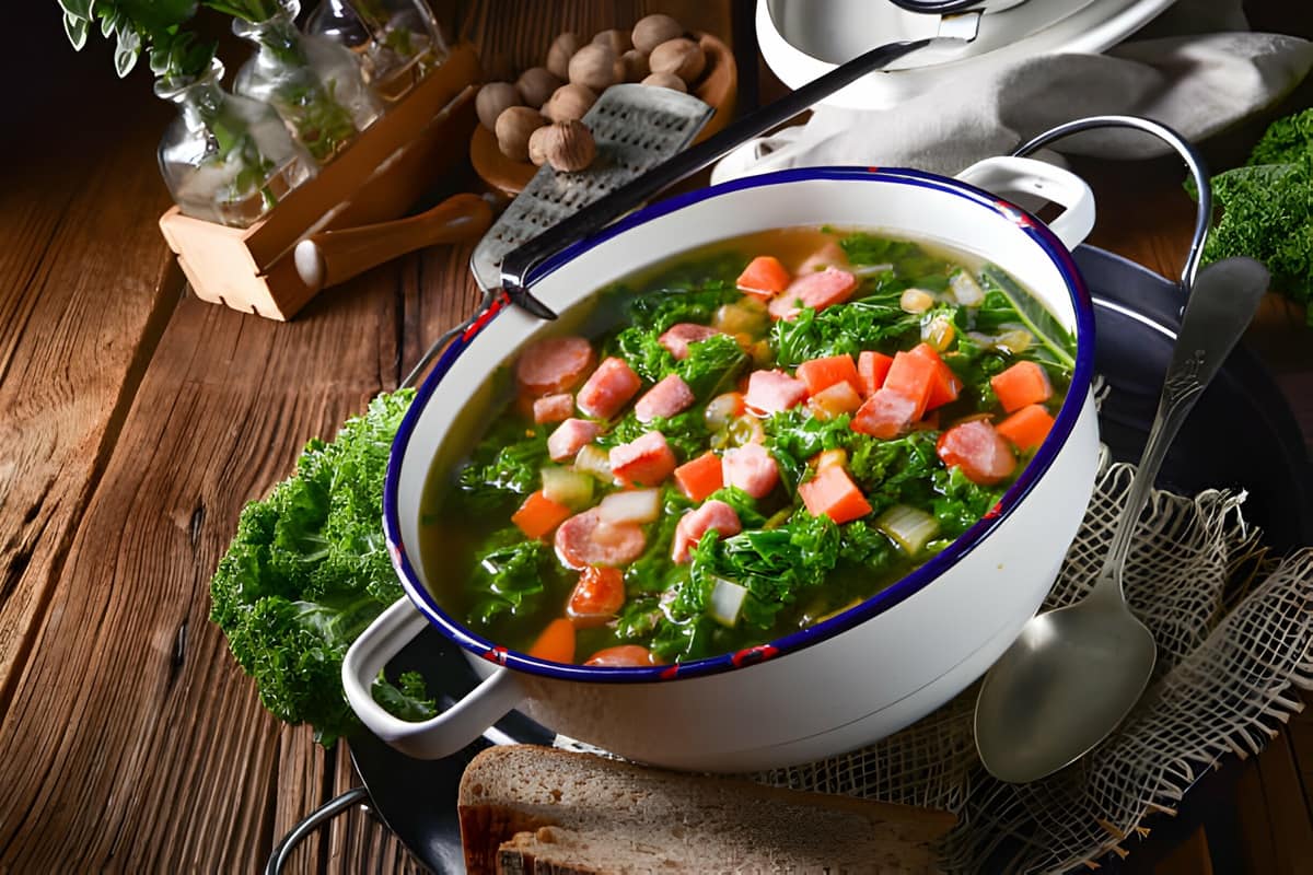 Turkey Sausage, Kale, and Sweet Potato Soup